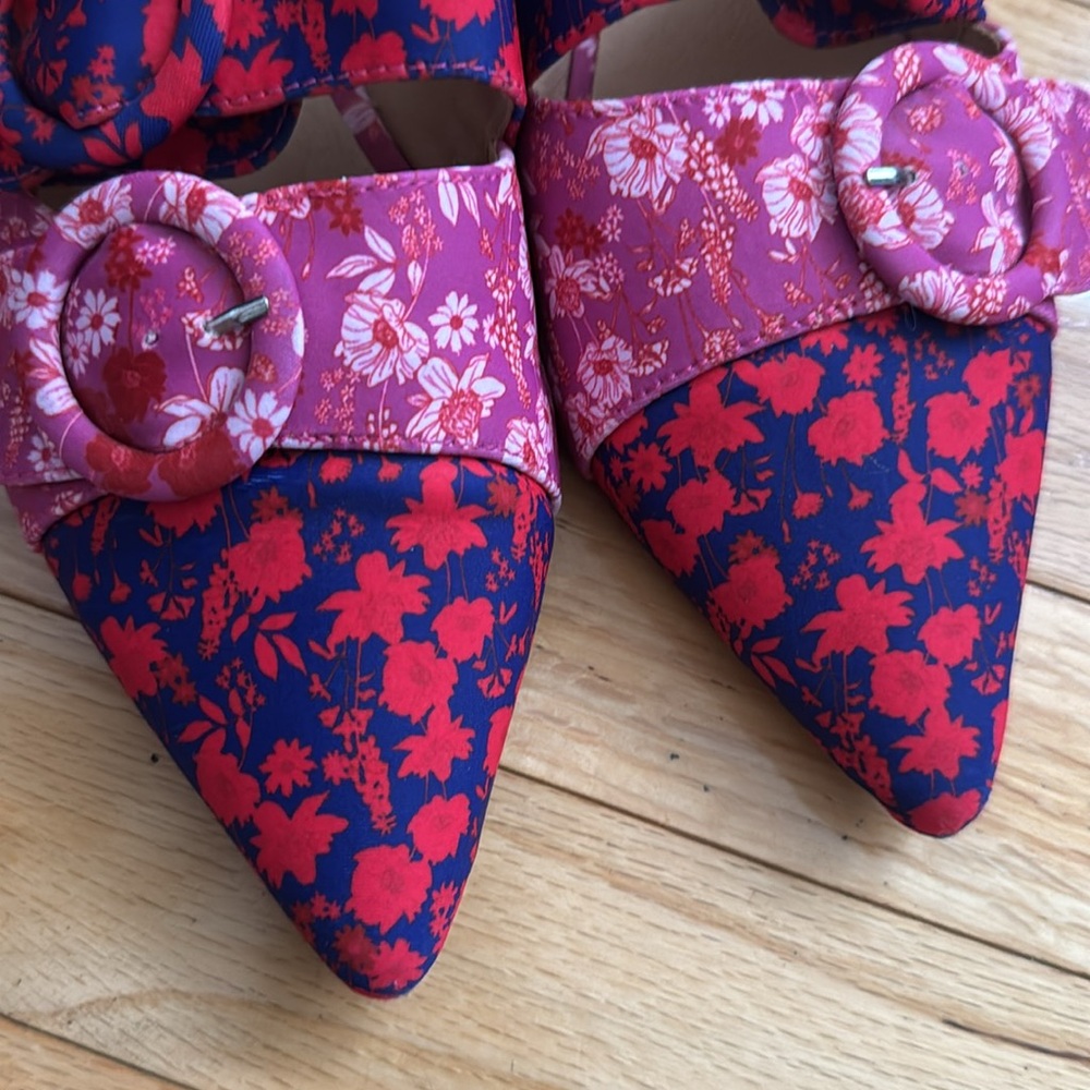 Anthropologie Flavia Mules Floral Size 7 - Picture 4 of 5